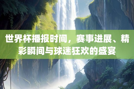 世界杯播报时间，赛事进展、精彩瞬间与球迷狂欢的盛宴