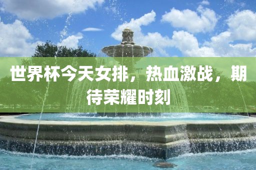 世界杯今天女排，热血激战，期待荣耀时刻