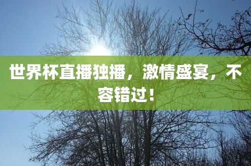 世界杯直播独播，激情盛宴，不容错过！吉安市靖泰电力工程有限公司