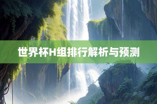 世界杯H组排行解析与预测