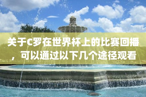 关于C罗在世界杯上的比赛回播，可以通过以下几个途径观看