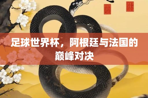 足球世界杯，阿根廷与法国的巅峰对决