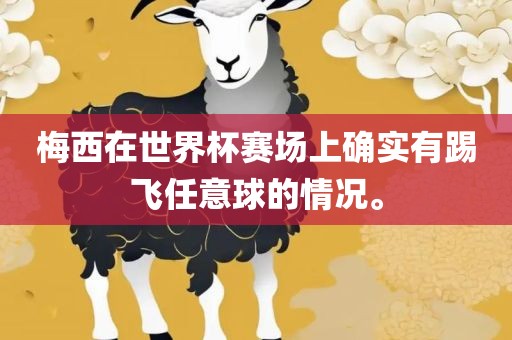 梅西在世界杯赛场上确实有踢飞任意球的情况。