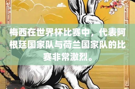 梅西在世界杯比赛中，代表阿根廷国家队与荷兰国家队的比赛非常激烈。