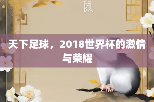 天下足球，2018世界杯的激情与荣耀