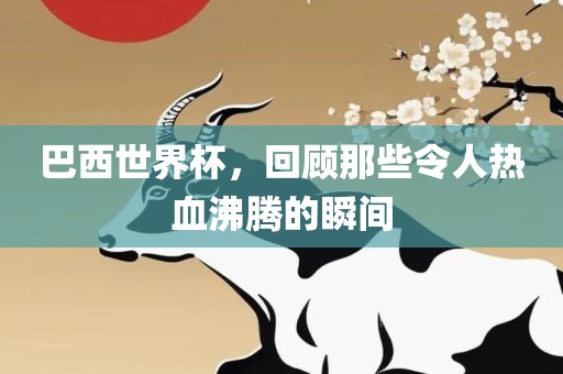巴西世界杯，回顾那些令人热血沸腾的瞬间