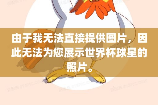 由于我无法直接提供图片，因此无法为您展示世界杯球星的照片。