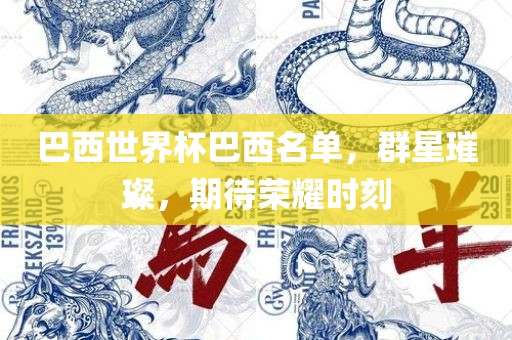 巴西世界杯巴西名单，群星璀璨，期待荣耀时刻