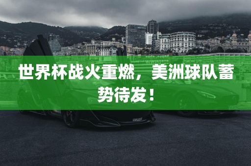 世界杯战火重燃，美洲球队蓄势待发！