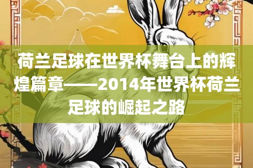 荷兰足球在世界杯舞台上的辉煌篇章——2014年世界杯荷兰足球的崛起之路