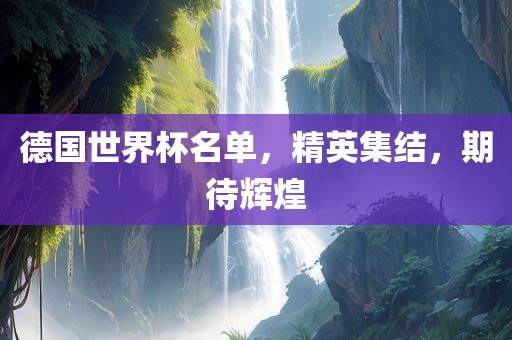 德国世界杯名单，精英集结，期待辉煌
