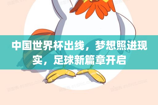 中国世界杯出线，梦想照进现实，足球新篇章开启吉安市靖泰电力工程有限公司