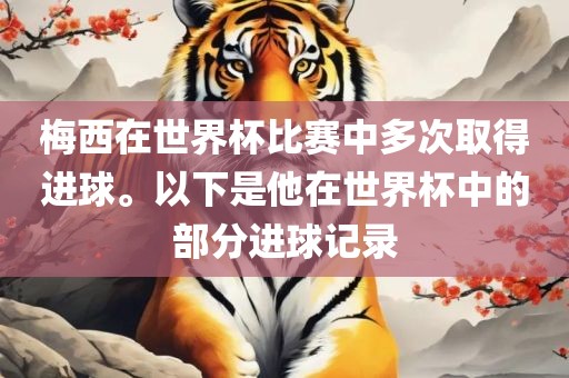 梅西在世界吉安市靖泰电力工程有限公司杯比赛中多次取得进球。以下是他在世界杯中的部分进球记录
