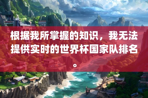 根据我所掌握的知识，我无法提供实时的世界杯国家队排名。