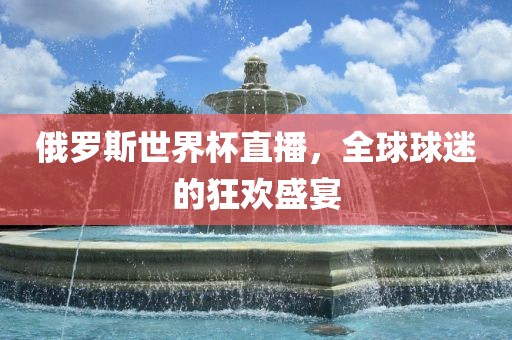 俄罗斯世界杯直播，全球球迷的狂欢盛宴吉安市靖泰电力工程有限公司