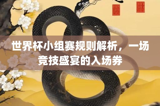 世界杯小组赛规则解析，一场竞技盛宴的入场券
