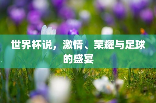 世界杯说，激情、荣耀吉安市靖泰电力工程有限公司与足球的盛宴