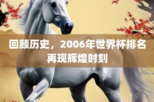回顾历史，2006年世界杯排名再现辉煌时刻