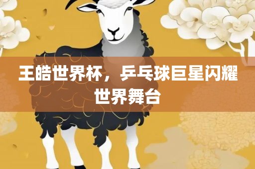 王皓世界杯，乒乓球巨星闪耀世界舞台