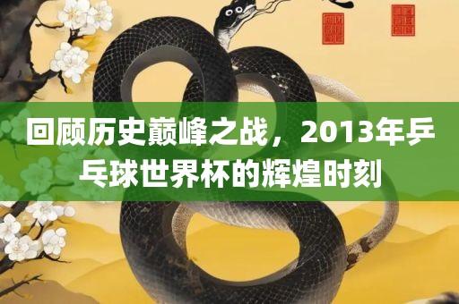 回顾历史巅峰之战，2013年乒乓球世界杯的辉煌时刻吉安市靖泰电力工程有限公司
