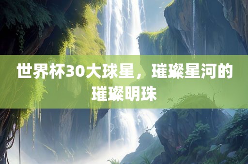 世界杯30大球星，璀璨星河的璀璨明珠