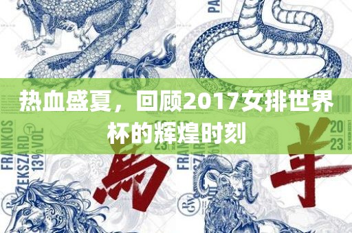 热血盛夏，回顾2017女排世界杯的辉煌时刻吉安市靖泰电力工程有限公司
