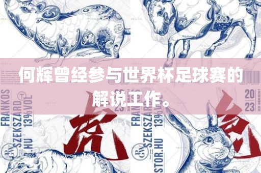 何辉曾经参与世界杯足球赛的解说工作。吉安市靖泰电力工程有限公司