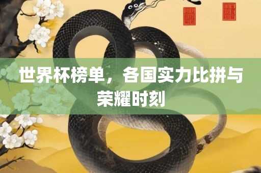 世界杯榜单，各国实力比拼与荣耀时刻