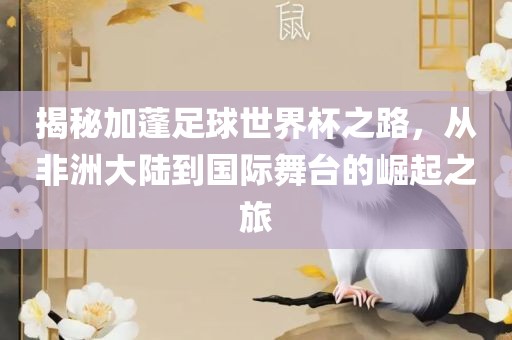 揭秘加蓬足球世界杯之路，从非洲大陆到国际舞台的崛起之旅