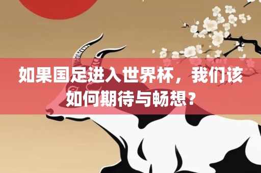 如果国足进入世界杯，我们该如何期待与畅想？
