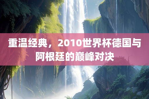 重温经典，2010世界杯德国与阿根廷的巅峰对决