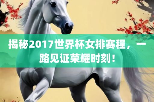 揭秘2017世界杯女排赛程，一路见证荣耀时刻！