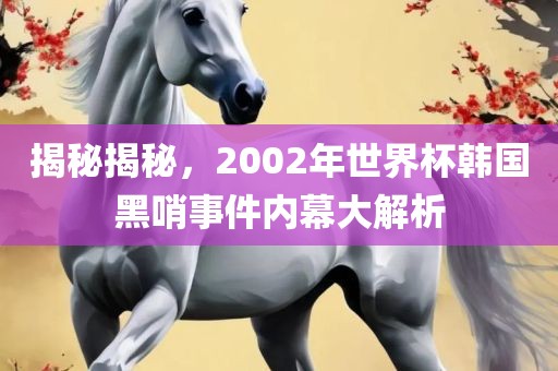 揭秘揭秘，2002年世界杯韩国黑哨事件内幕大解析