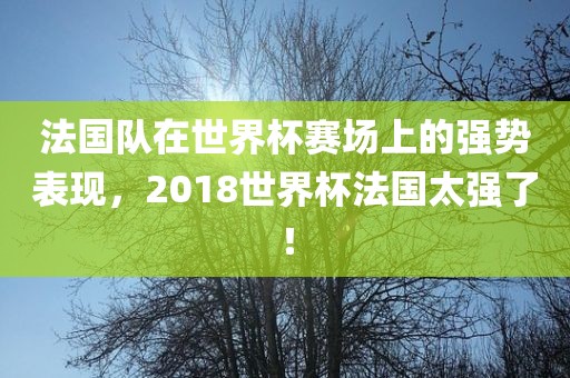 法国队在世界杯赛场上的强势表现，2018世界杯法国太强了！