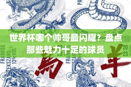 世界杯哪个帅哥最闪耀？盘点那些魅力十足的球员