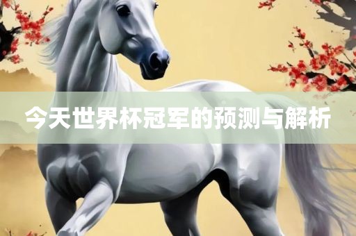 今天世界杯冠军的预测与解析