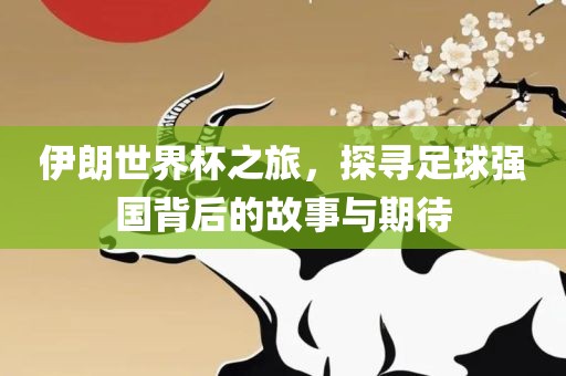 伊朗世界杯之旅，探寻足球强国背后的故事与期待